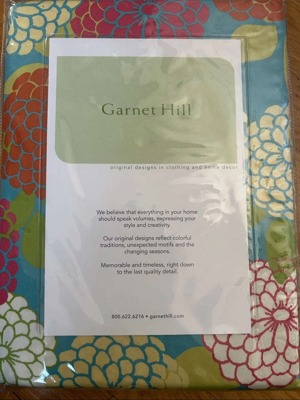 Garnet Hill Floral Duvet Cover in Turquoise, Pink, Orange, Green. Pillow Cases